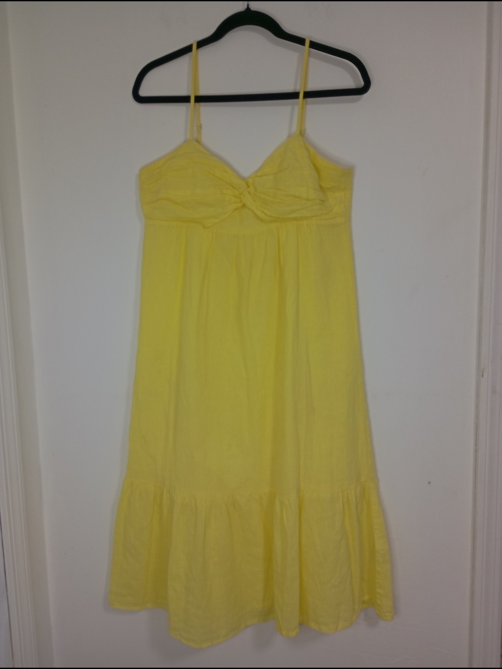 Banana Republic Yellow Linen Blend Sleeveless Sundress Women's Size 8 Midi